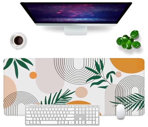 WYDUCVI Large Mouse Mat for Desk, Gaming Mouse Mat XL Desk Mat 31.5x11.8x0.12 inch Keyboard Mouse Pad (Modern-02)