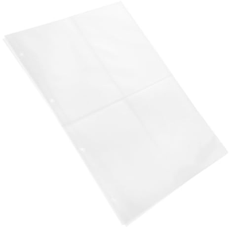 A4 Ringalbum Nachfüllseiten für Karten und Postkarten, 20 Blatt Weiß | Pp Lose Blätter, Transparente Einzelfächer, Robust und Ordnend, für Fotoalben und Ordner