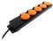 Zenitech - Bloque estanco IP44 5 tomas 16A 2P+T con solapas - Cable HO5RRF 3G1 1,5m