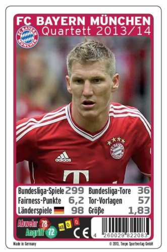 Teepe 22083 - FC Bayern Quartett 2013/2014, Kartenspiel