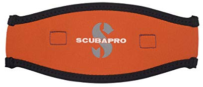 Scubapro Neoprene Mask Strap, 2.5MM - Black/Orange, One Size (24.700.060)