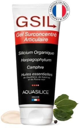 GSIL - Gel Surconcentré Articulaire - Gel de Massage à Action Chauffante - Relaxe et Dénoue les Tensions - Silicium Organique, Harpagophytum & Huiles Essentielles - 200 ml