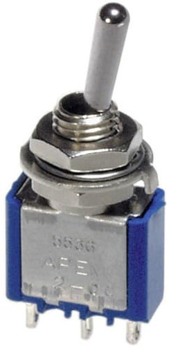 APEM 5246AB Hebelschalter, 2 x On/On 250 V/AC, 3 A, zum Aufhängen, 1 Stück