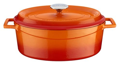 CASSEROLE OVAAL 290 MM 4.80 LTR LVOTC29K2O ORANGE/BLACK