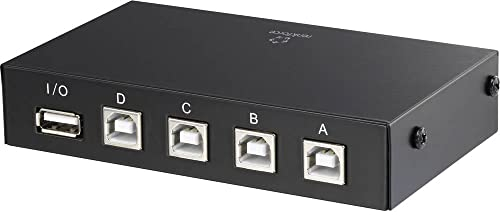 Renkforce 4 Port USB 2.0-Umschalter Schwarz