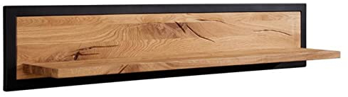 MASSIVMOEBEL24.DE VILLANDERS Wandregal 120x22x24 Wildeiche geölt, Farbe:Natur geölt, Größe:120x22x24 cm (BxTxH)