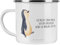 Mr. & Mrs. Panda Camping Emaille Tasse Pinguin marschieren - Geschenk, zufrieden, Schwester, stolz, spazieren, Emaille Becher, Familie,