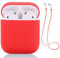 Teyomi Silicone Case Compatible with AirPods 2 & 1 with Cleaning Kit, Protective Case Compatible with Apple AirPods 2 with Sport Strap, Soft Cover Skin for Airpods 1 2 Case(Red)