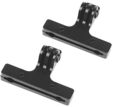 D&F 2pcs Bicycle Saddle Rail Mount Pannier Rack Clamp for All GoPro hero SJCAM YI AKASO Campark Crosstour and other Action Camera