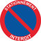 Autocollant stickers interdit de stationner Diamètre 10x10cm