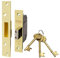 TSS High Security 5 Lever British Standard Mortice Deadlock with 3 Keys and Fixings, 3 (81mm) Polished Brass, Insurance Approved for External Doors, British Standard BS3621:2007