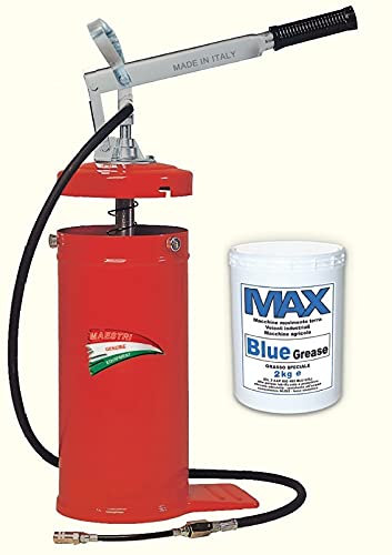 KIT POMPA GRASSO 8 Kg “EURO LUB” completa - caricamento manuale e fustino 2kg di Maestri