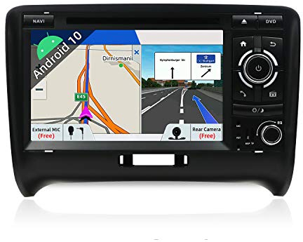 JOYX Android 10.0 Doppel Din Autoradio Passt für Audi TT 2006-2011 GPS Navigation | Rückfahrkamera Canbus KOSTENLOS | 2G+32G | 7 Inch | Unterstützung Dab+ Lenkradsteuerung 4G WiFi Carplay Bluetooth