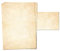 25er Set PRESENTOU Briefpapier beidseitig bedruckt 120 Gramm Papier | Motivpapier Urkundenpapier Urkunde Speisekarte Liebesbrief (Vintage Hell, 25 + 25 Bögen + Umschläge)