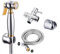 BbfStyle - Marque Française - Luxury Gold and Chrome - Kit douchette WC pour l'hygiène intime - Avec Vanne 3 voies aux Standard Français - Métallique - Finition Chromé - Taharat Taharet