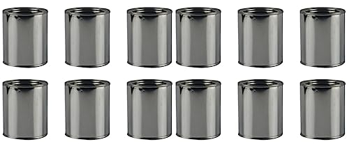 12 Stück Metalldosen Lackdose Leer mit Eindrückdeckel Lack Farben Tinte Behälter 0,2 L Mehrzweck Aufbewahrungsbox Tragbar DIY Gewürzdosen Vorratsdosen Zuhause Büro Geschäft