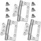 3 Stück Scharniere, Edelstahl Scharniere 100mm x 36mm Scharniere Klappbar Scharniere mit Schrauben,Dicke 3 mm,Türscharniere für Innenliegende Aussen