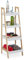 Relaxdays Badregal, 4 Fächer, Leiterregal für Badezimmer, MDF & Kiefernholz, offen, HBT: 98,5 x 34,5 x 36 cm, weiß/natur