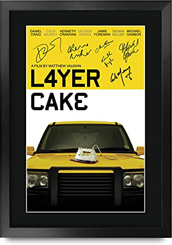 HWC Trading FR A3 Layer Cake Daniel Craig Gifts gedrucktes Poster signiertes Autogramm Bild für Film-Fans – A3 gerahmt