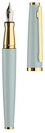 Otto Hutt Füllfederhalter D06 Aluminium Pistazie-Gold 14cm, Strichstärke M, 018-11294 Mehrfarbig