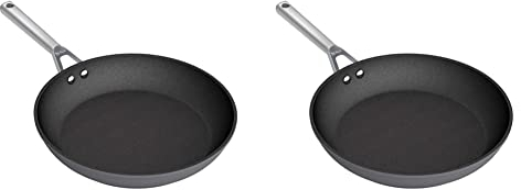 Ninja Foodi ZEROSTICK 20cm Frying Pan, [C30020UK] Hard Anodised Aluminium, Non-Stick with 28cm Frying Pan, [C30028UK] Hard Anodised Aluminium, Non-Stick, Induction Compatible, Dishwasher Safe