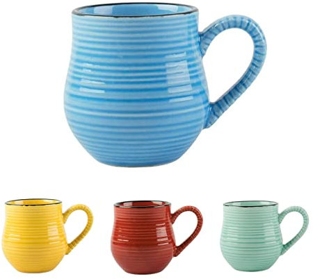 La Cafetiere Regenbogen Liebhaber Espresso Tasse + himmel blaue Keramik Kaffee 65 ml Becher 1 Cup oder Geschirrset für Espresso/Kaffee Blau