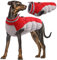 Hunde Wintermantel, Hundemantel Fleece Warme Hundeweste Winterjacke Hunde Bekleidung Winter Warme Mäntel mit Reflexstreifen für Winter Herbst(Rot, XL)