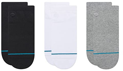 Stance Icon Low 3 Pk Low Socks, Multi, Multi, Large