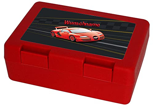 Brotdose personalisiert mit Namen und Motiv - Auto | Brotbox mit Wunschnamen