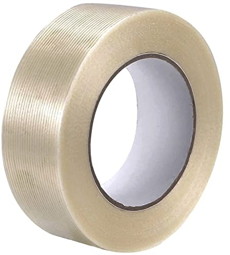 GTIWUNG Filament Verstärktes, 30mm x 20m Filament-Klebeband Glasfaserverstärkt Packband, Filamentband Filament Klebeband Fadenverstärkt, Filament Umreifungsband