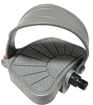 rockible Heimtrainer Pedal mit Verstellbarem Riemen, Fahrradpedal für 9/16 Zoll Indoor Heimtrainer, Fitnessgeräte Zubehör, 5,9 X 3,9 Zoll, rutschfest, 1 Stück L