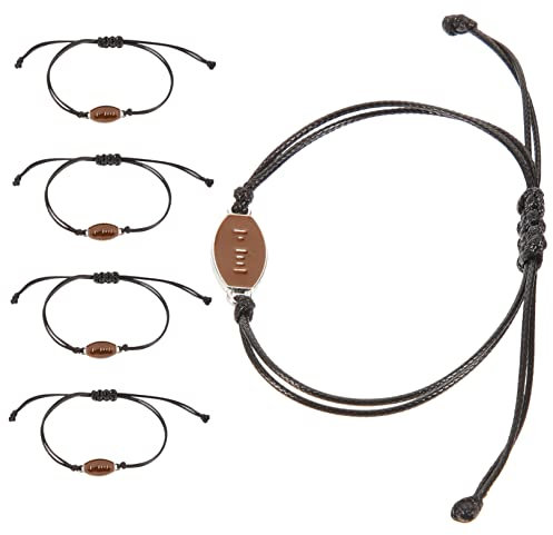 VILLCASE 5stücke Fußball Armband Gewebt Sportball-armbänder Kreative Sportball-design-armband Stylisches Verzierungen -gastgeschenke - Sport Dekorati