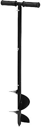 SHZICMY Handbohrer Erdlochbohrer 150mm Garten Pfahlbohrer Pflanzbohrer Lochspaten Erdlochausheber Pfostenbohrer für Garten
