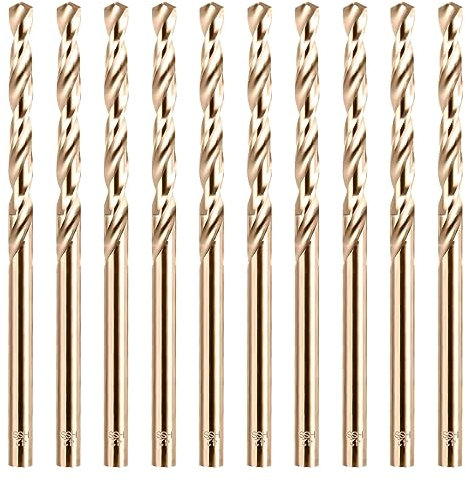 Cobalt Drill Bit Set 4.2mm - 10pcs, M35 Twist Drill Bits Straight Shank, 4.2mm High Speed Steel Drill Bits for Drilling in Hard Metal, Stainless Steel, Cast Iron