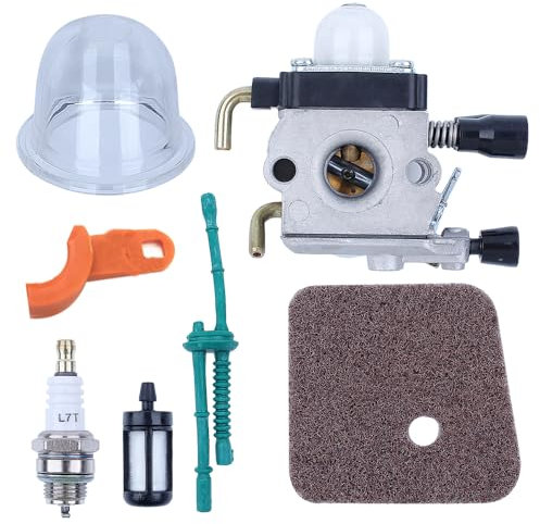 Kit carburateur pour débroussailleuse STIHL FS55 FS55R FS38 FS45 FS46 KM55 ADEFOL Carburateur avec joint filtre à carburant filtre à air conduite de carburant bougie