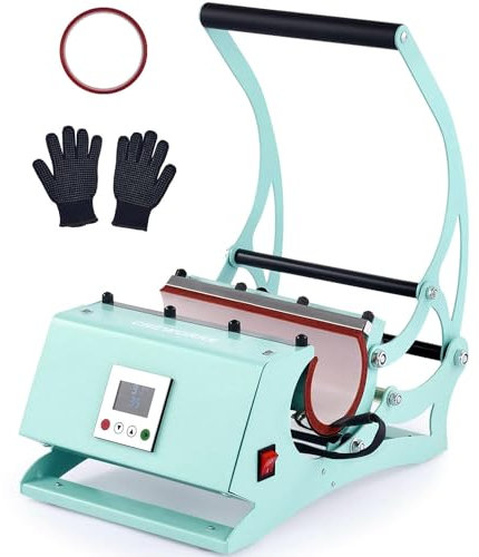 Mug Heat Press Machine 11-30oz Tumbler Heat Press Machine with Sublimation Paper,Tape, Gloves Mug Sublimation Press DIY Sublimation Cup Heat Press Machine Suitable for Personalized Birthday Day Gifts