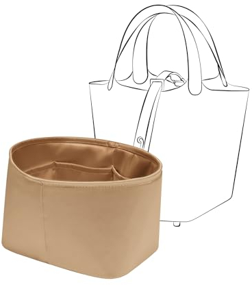 JLYZ Moon Geldbörsen-Organizer-Einsatz für Handtaschen, Seidentaschen-Organizer für Luxus-Tragetasche und Geldbörse, Tragetasche, seidig glatt, Taschen-Organizer, kompatibel mit Picotin 22 (ovales