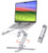 OMOTON Aluminum Laptop Stand for Desk, 360° Rotating Laptop Riser, Foldable Ergonomic Notebook Stand, Adjustable Height & Angles for Collaborative Work, Fits MacBook, All Laptops up to 16, Silver