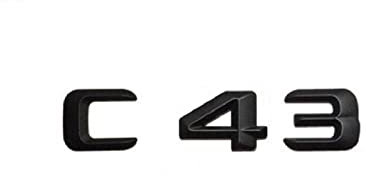 1 Set Matt Black Abs Auto Trunk Hecknummer Buchstaben Wörter Abzeichen Emblem Aufkleber Aufkleber for Mercedes Benz geeignet C43 AMG