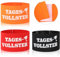 CHCAES 3 Stück Tagesvollster Armbinde Orange Rot Schwarz Klett Armbinde Elastische 35 * 7cm Binde Armband für Vereinsfeier Schützenfeste Geburtstag Junggessellenabschiede