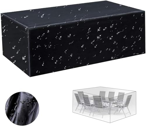 KDOVOKD Gartenmöbel Abdeckung 120x55x60cm(LxBxH),Schutzhülle für Garten-Tische und Möbel-Gruppen - Wasserdicht und UV-stabilisiert- Premium Abdeckhaube Abdeckung Abdeckplane aus 420D Oxford Gewebe