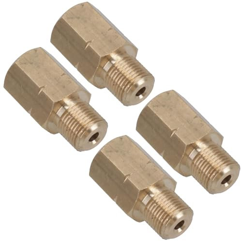 Raccordo adattatore metrico M12 maschio - M10 femmina, in ottone, 4 pezzi