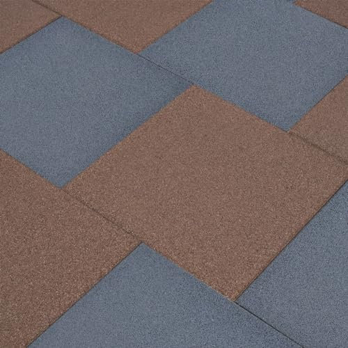 Willood Fallschutzmatten 18 Stk. Gummi 50x50x3 cm Grau