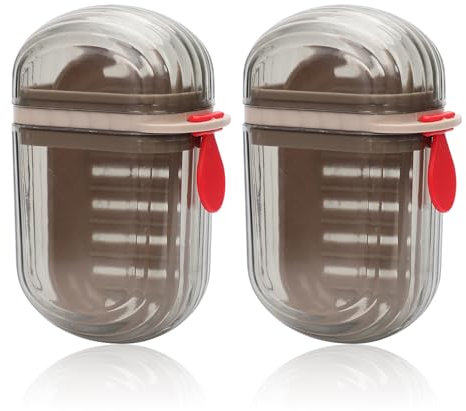 Lot de 2 Porte-savons de Voyage, 12x7,3cm Conteneur de Savon de Voyage, Étui à Savon Portable Anti-Fuite avec Couvercle pour Voyage Salle de Bain Camping Salle de Sport École (Gris)