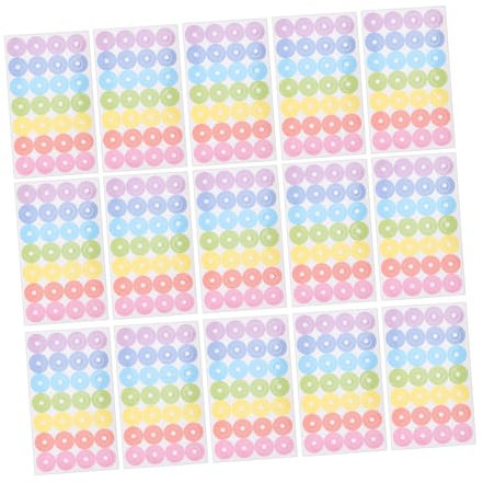 Lurrose 20 Blatt Dekorative Lochverstärkungsaufkleber zum Reparieren von Löchern Selbstklebende Papieraufkleber mit Zartem Design für Scrapbook und Bürogebrauch Zuhause und Büro
