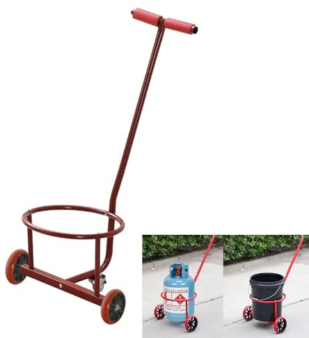 Tragbare, leichte Sackkarre, Eimerwagen, Müllwagen, Gasflaschen-Transporter, Rollwagen, mit einer Kapazität von 113,4 kg, geeignet für Umzug, Außenbereich, Zuhause, Reisen und mehr
