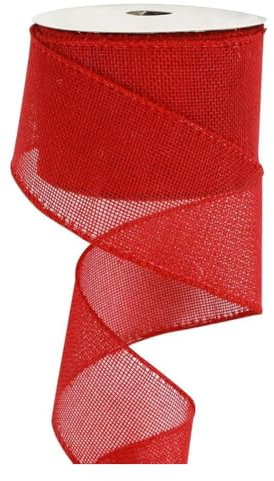 GreatRise 4cm x 5 Meter Juteband Rolle Jahrgang Leinenband Sackleinen Band Geschenkband Dekoband Stoffband für Weihnachten Hochzeit Geburtstagen Geschenken Zuhause Partys Deko Rot