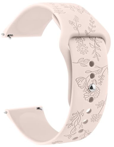 AK für Amazfit GTR 3 / Amazfit Balance Armband Damen Herren, 22mm Gravierte Blumenmuster Uhrenarmband Silikon Ersatzarmbänder für Amazfit GTR 3 Pro/GTR 4/ GTR 2e/ GTR 47mm