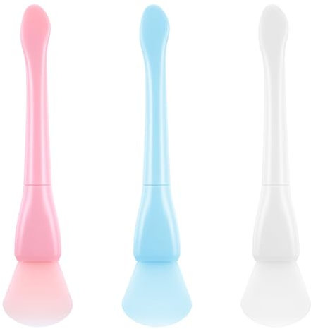 6 Pezzi Pennello per Maschera in Silicone Applicatore per Maschera Morbida Raschietto per il Trucco Raschietto per Crema per Viso Applicatore per Maschera Lozione per Corpo (Rosa, Blu, Bianco)