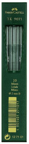 FABER-CASTELL 127101 - 10 Fallminen TK 9071, Minenstärke: 2 mm, Härtegrad: B